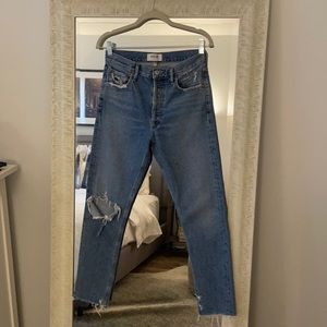 Agolde Jamie Straight Leg Jeans in Sizzle